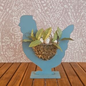 3 for $10 Rustic Blue Decorative Chicken Planter